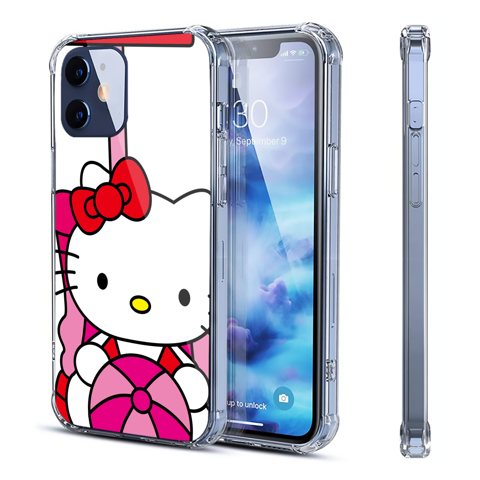 （画像用） Hello Kitty ハローキティ 【iPhone 12シリーズ対応】透明スマホケース（クリアソフトケース）